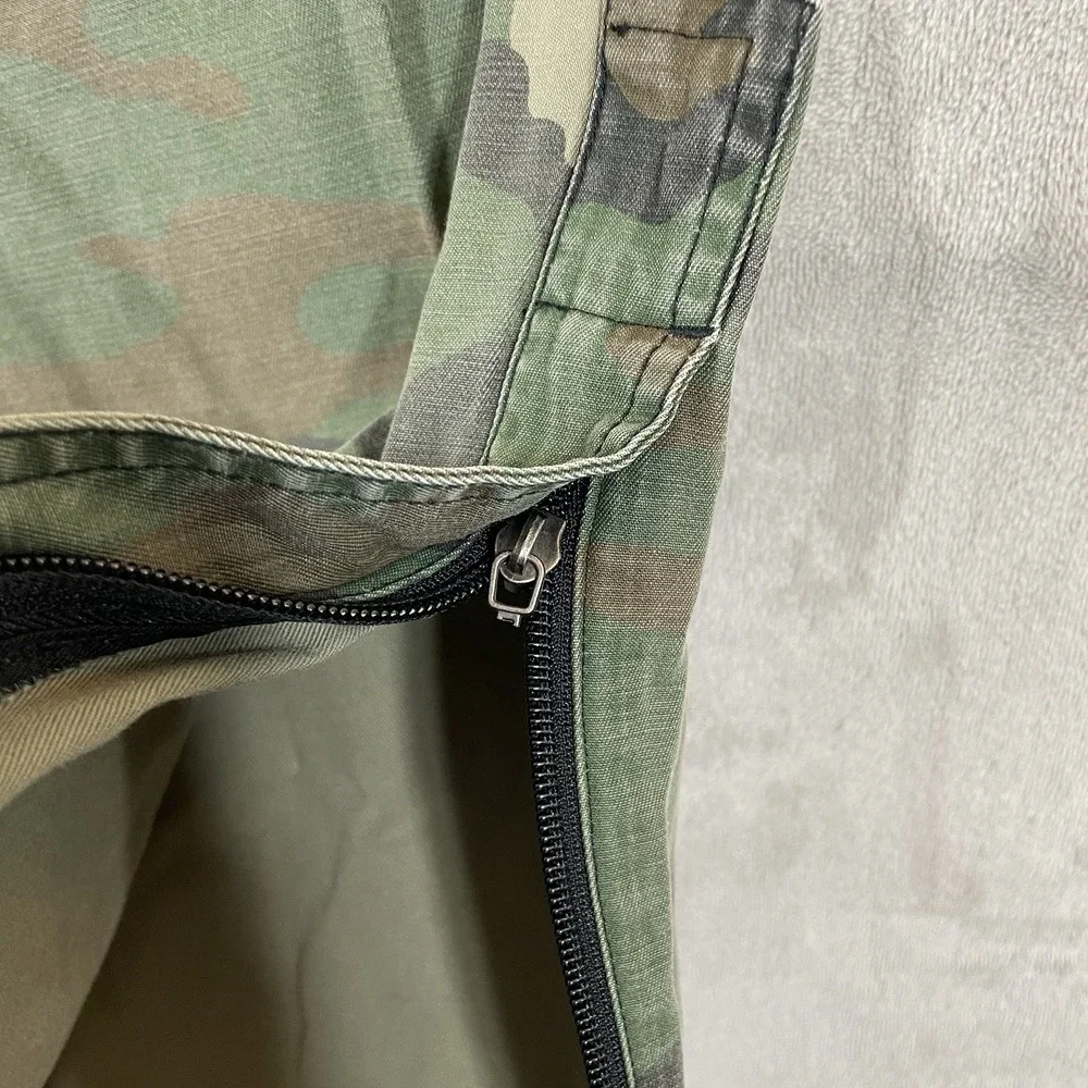 Y2K No Boundaries Baggy Camo Cargo Pants Mens 30x32 (fit 29x30) Paratrooper Zip